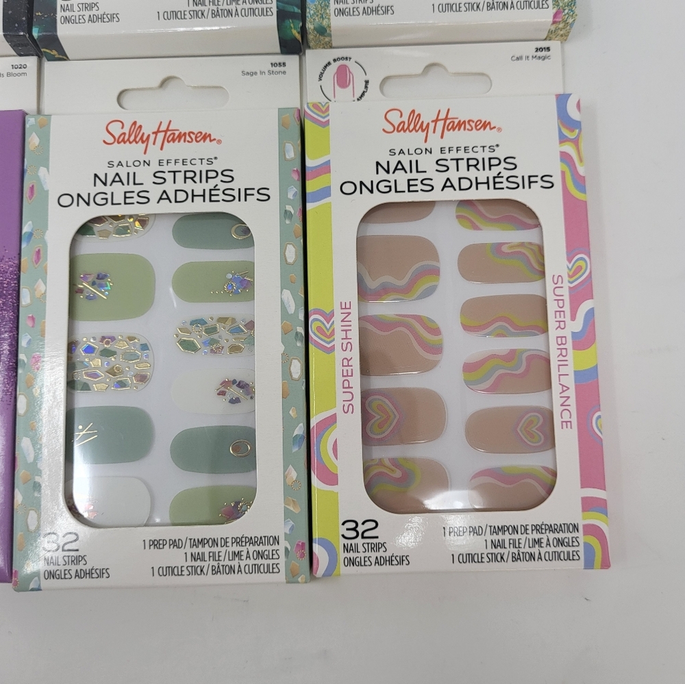 Bundle Of 6 Sally Hansen Salon Effects Nail Strips 32 Strips Per Pack Manicure - Picture 4 of 6